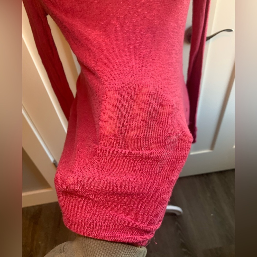 Free People Pink Long Sleeve Layering Shirt Size Small - Picture 10 of 11